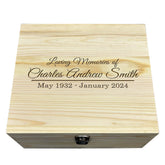 Personalised Memorial Wooden Keepsake Box by KreateSquare – Memory Box for Bereavement, Remembrance Loving Memory Design